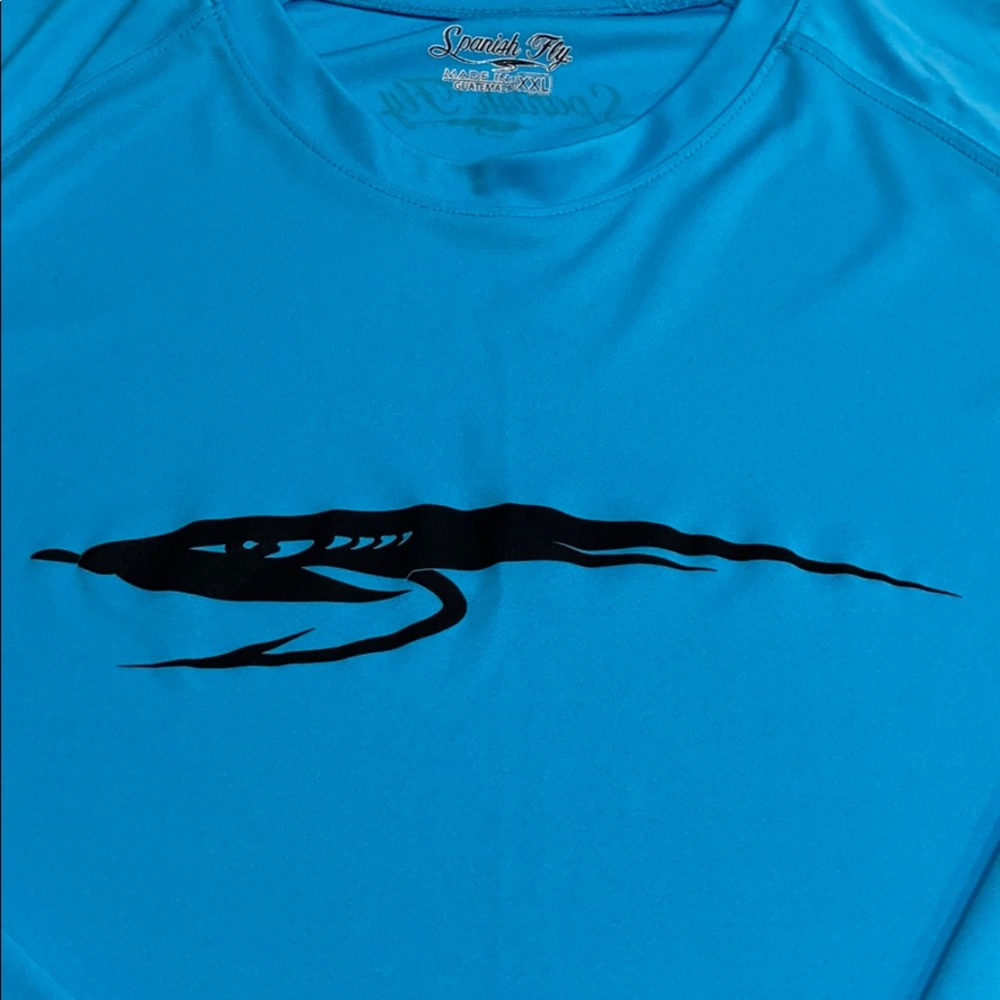 Spanish Fly Long Sleeve Dry Fit, XXL, Blue, EUC